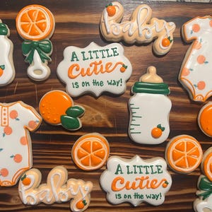 Cutie baby shower cookies