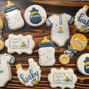 Pooh Baby shower cookies