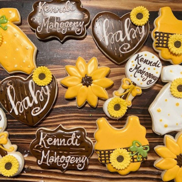 Girl Baby Shower Cookies Etsy