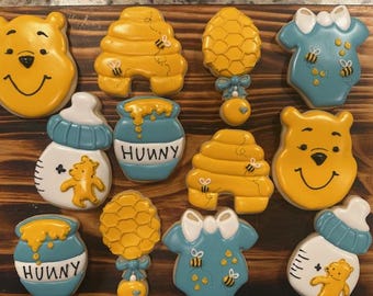 Winnie The Pooh Baby Shower Cookies
