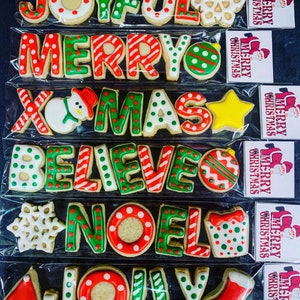 Mini bolsas de galletas navideñas