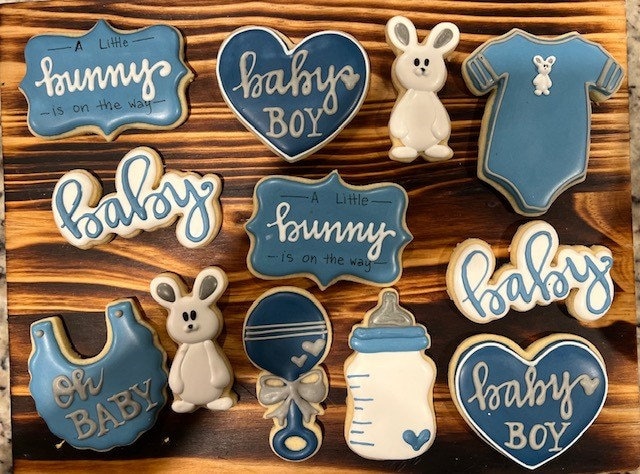 Bunny Themed Baby Shower Cookies - Etsy