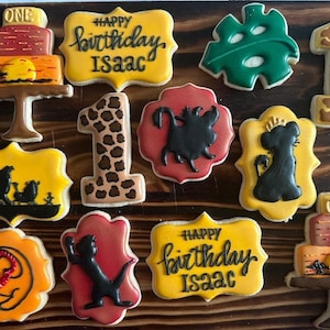Lion King Inspired Birthday Cookies