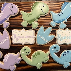 Dino Birthday Cookies