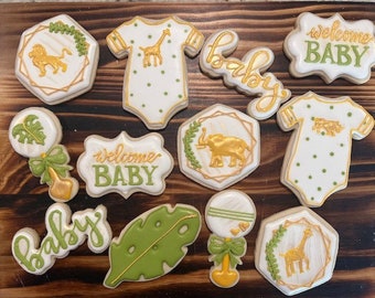 Biscuits Safari pour baby shower #2