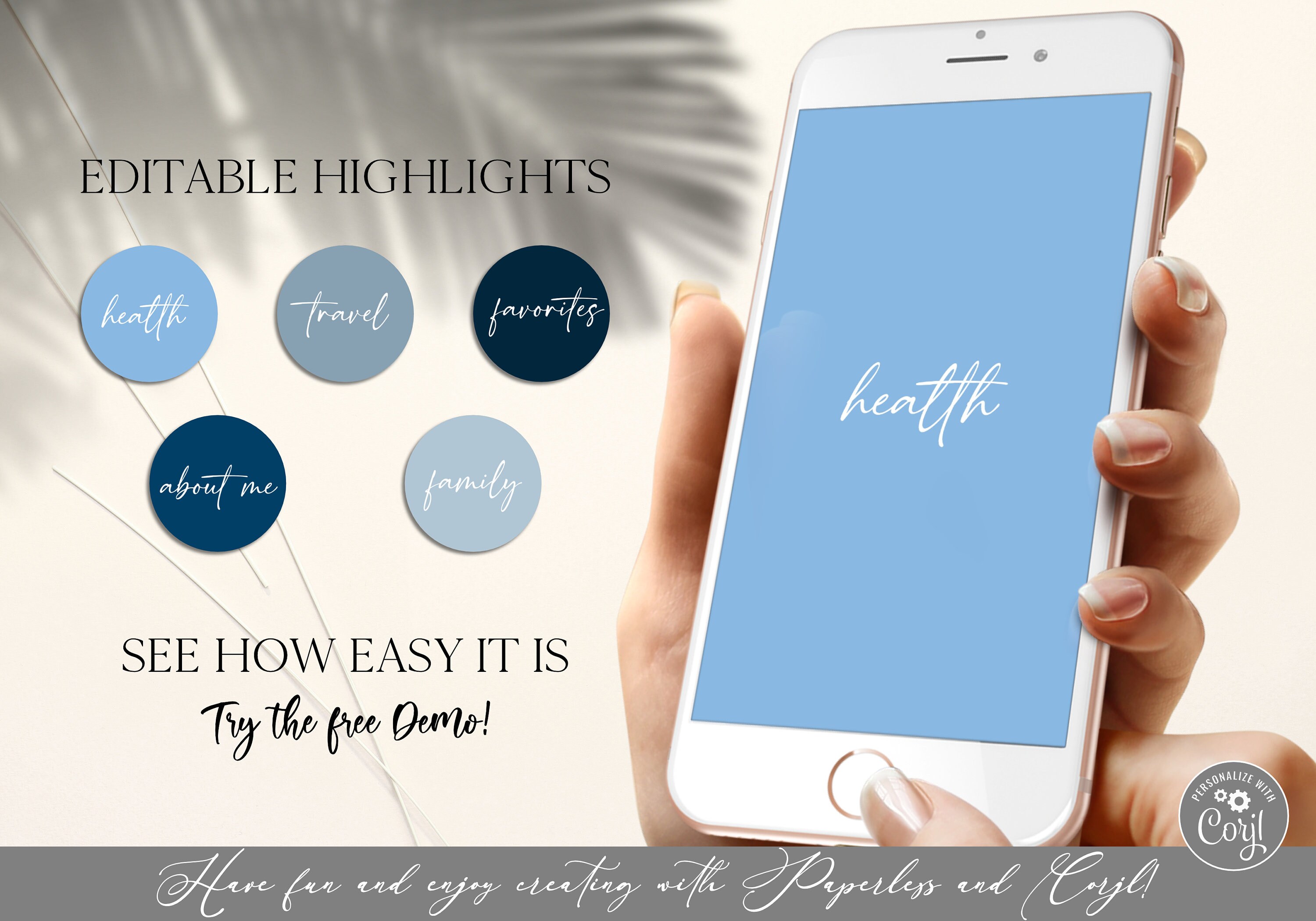 Editable Instagram Highlight Covers DIY Instagram Story - Etsy