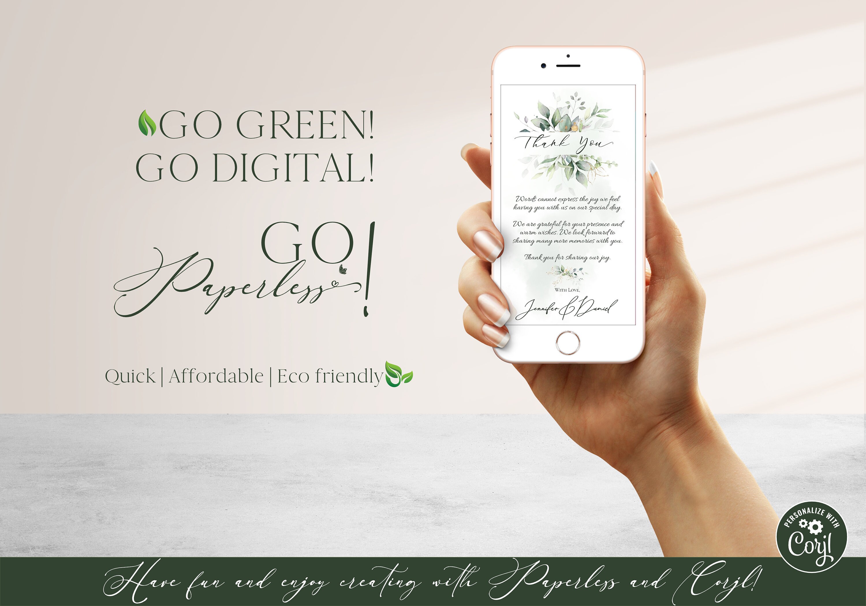 Electronic Wedding Thank You Note Electronic Thank You Card Etsy