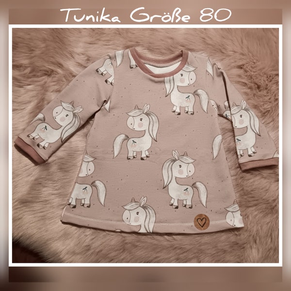 Tunika / Kleid Einhorn Größe 80