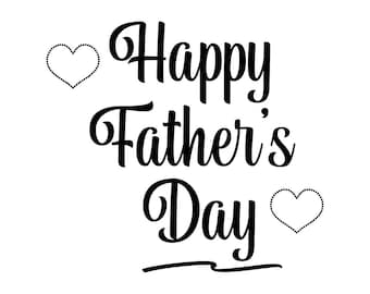 Happy Fathers Day Hearts - Print Download