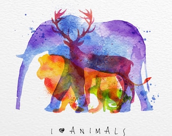 I Love Animals - Print Download