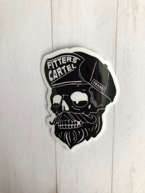 Tx Fitters cartel hard hat sticker