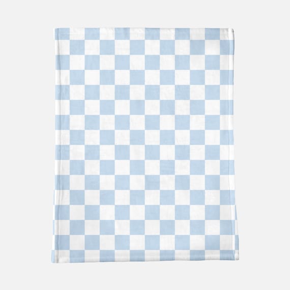 Blue Checkered Blanket Blue and White Check Baby Blanket Shower Gift First Birthday Gift Girl or Boy Baby Blanket Modern Trendy Baby Etsy