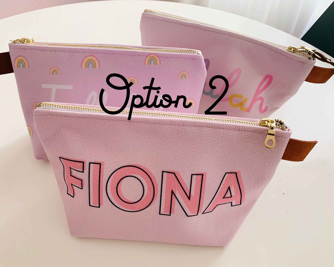 Personalized Cosmetic Bag Custom Pouch Name Gift Tween Name Etsy
