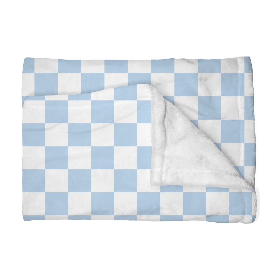 Blue Checkered Blanket Blue and White Check Baby Blanket Shower Gift First Birthday Gift Girl or Boy Baby Blanket Modern Trendy Baby Etsy