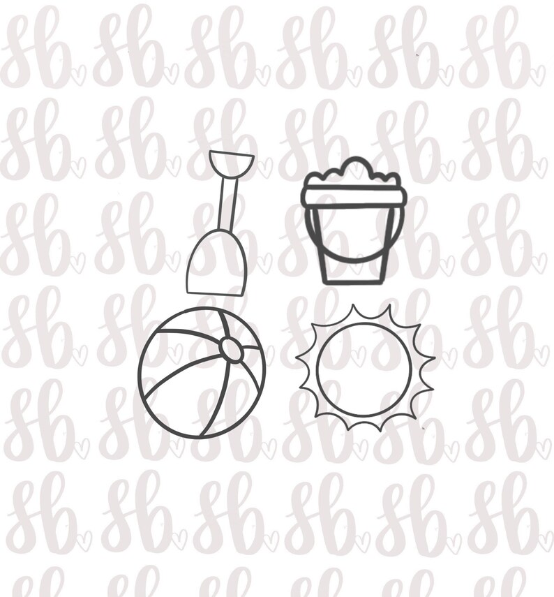 Summer Beach Bundle Cookie Cutters Etsy
