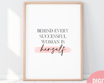 Boss Babe Office Wall Art, Girl Boss Printable Wall Decor, Girl Power Print, Feminist Poster, Gift for Women, Motivational Poster, DIGITAL