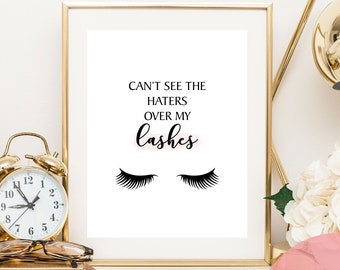 Boss Babe Wall Decor, Boss Babe Digital Print, Boss Babe Office Girl Boss Printable, Eyelashes Print, Feminine Room Decor, Teen Room Decor