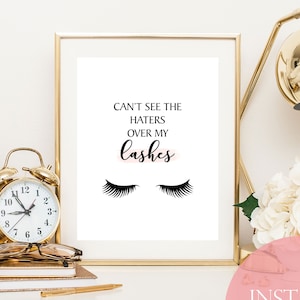 Boss Babe Wall Decor, Boss Babe Digital Print, Boss Babe Office Girl Boss Printable, Eyelashes Print, Feminine Room Decor, Teen Room Decor