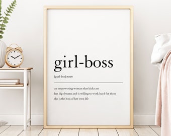 Boss Babe Wall Decor, Boss Babe Digital Print, Girl Boss Printable, Boss Babe Office, Girl Boss Definition, Boss Lady Wall Art, Boss Lady