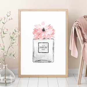 Perfume Bottle Printable Wall Art, Fashion Wall Art, Vanity Decor, Paris Wall Decor, Boss Babe Office Wall Decor, Fashion Printable Poster