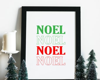 Noel Printable Wall Art, Decoration Noel, Christmas Printables, Deco Noel, Merry Christmas Sign, Merry Christmas Poster, Holiday Decor