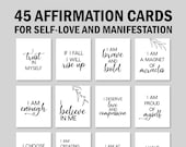 Positive Affirmation Card Deck, Vision Board Printables, Cards for Law of Attraction, Manifesting Kit, Self Care Printables, DIGITAL