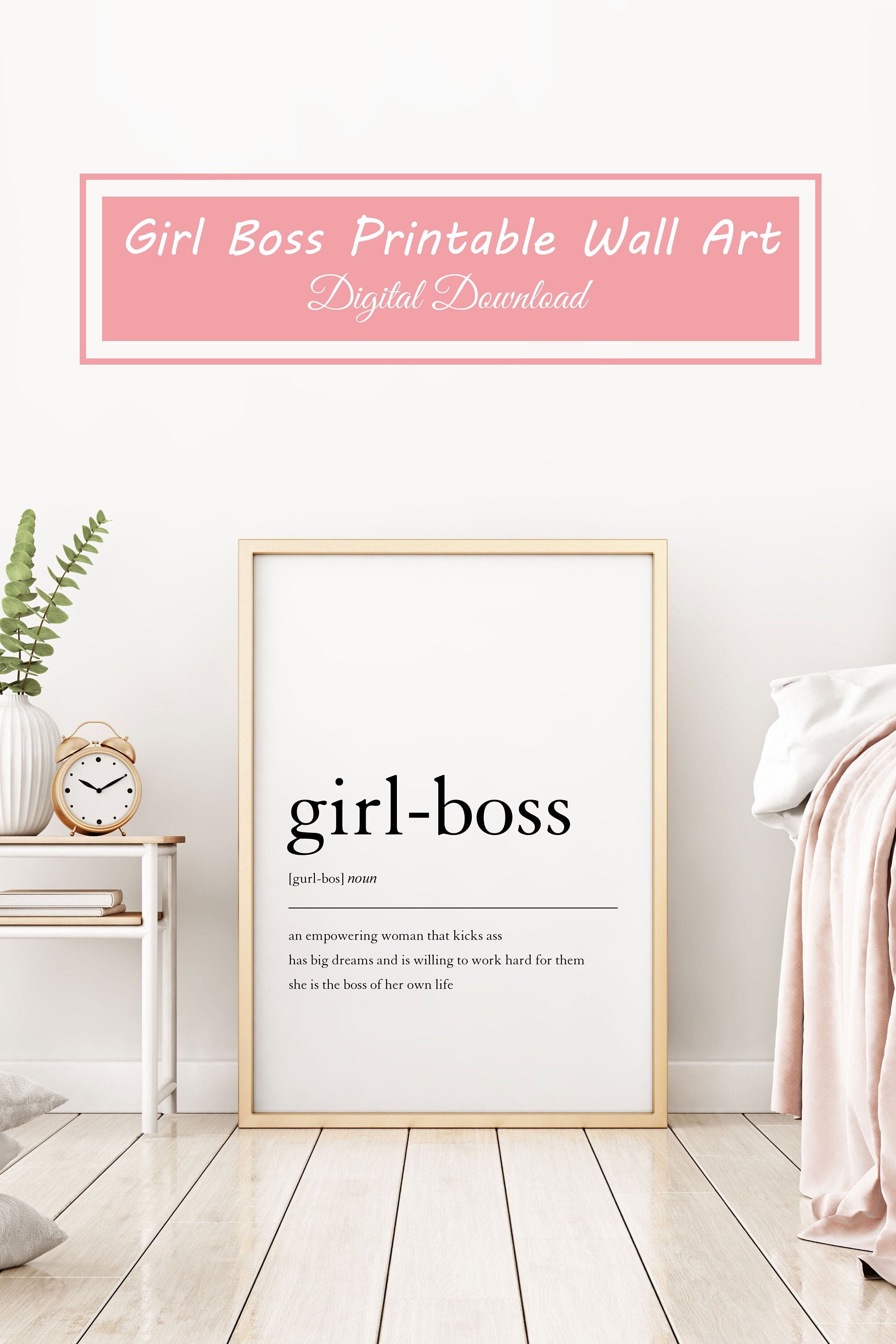 Boss Babe Wall Decor Boss Babe Digital Print Girl Boss Etsy Canada