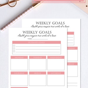 Undated Printable Planner, Goal Planner, Meal Planner, Productivity ...