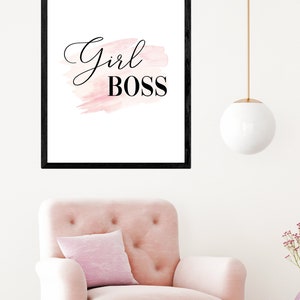 Girl Boss Wall Decor, Girl Boss Printable Wall Art, Boss Lady Printable ...