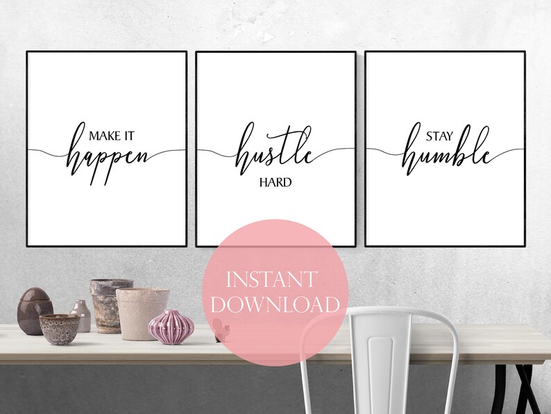 Girl Inspirational Wall Art Minimalist Wall Art Quote Wall Etsy