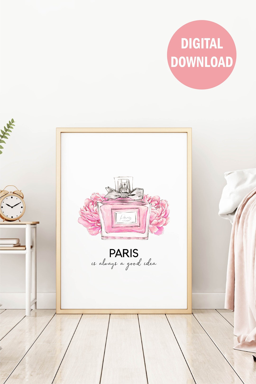 Perfume Bottle Wall Art Printable Fashion Wall Art Digital Etsy