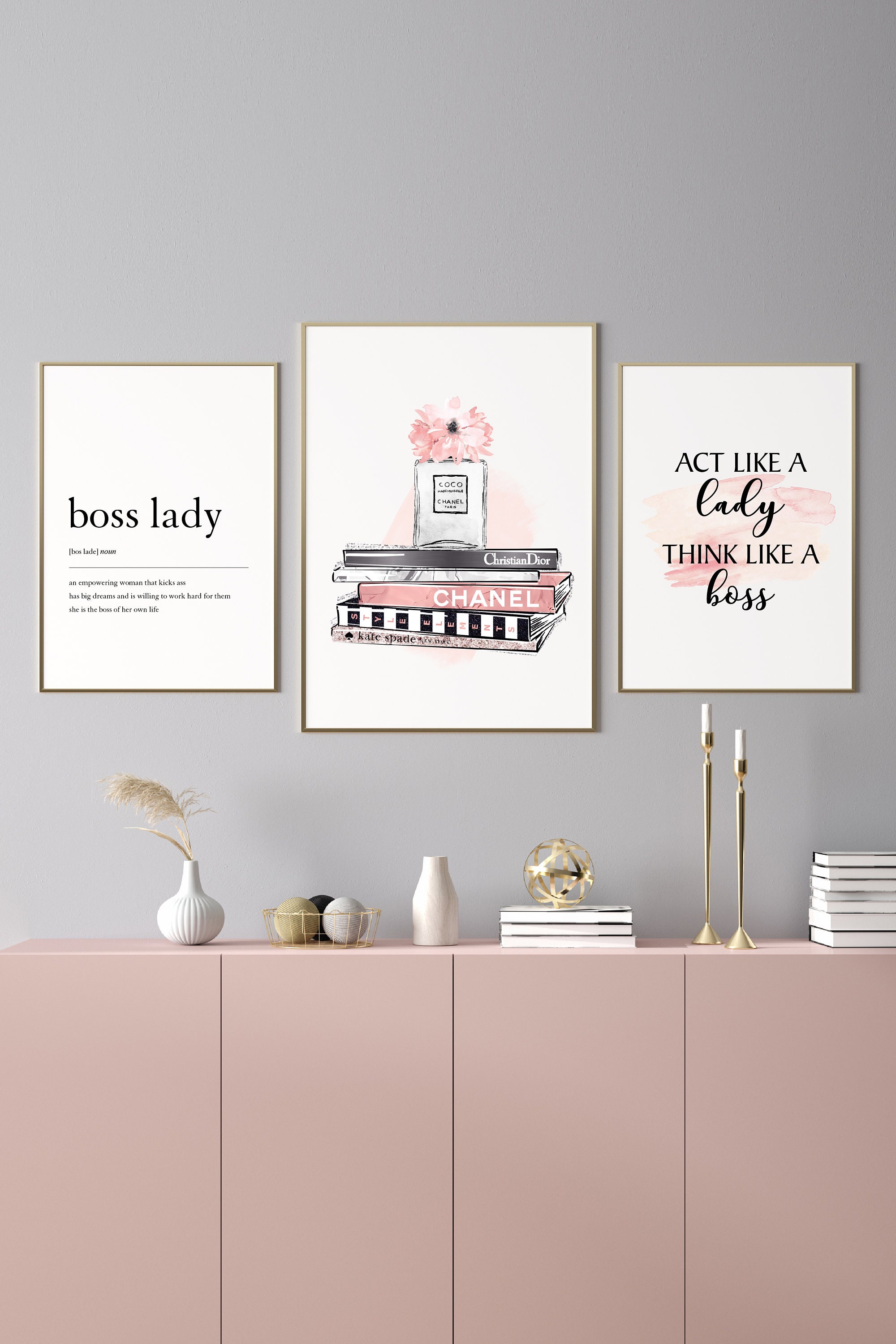 Boss Lady Printable Wall Art Boss Lady Wall Decor Fashion | Etsy