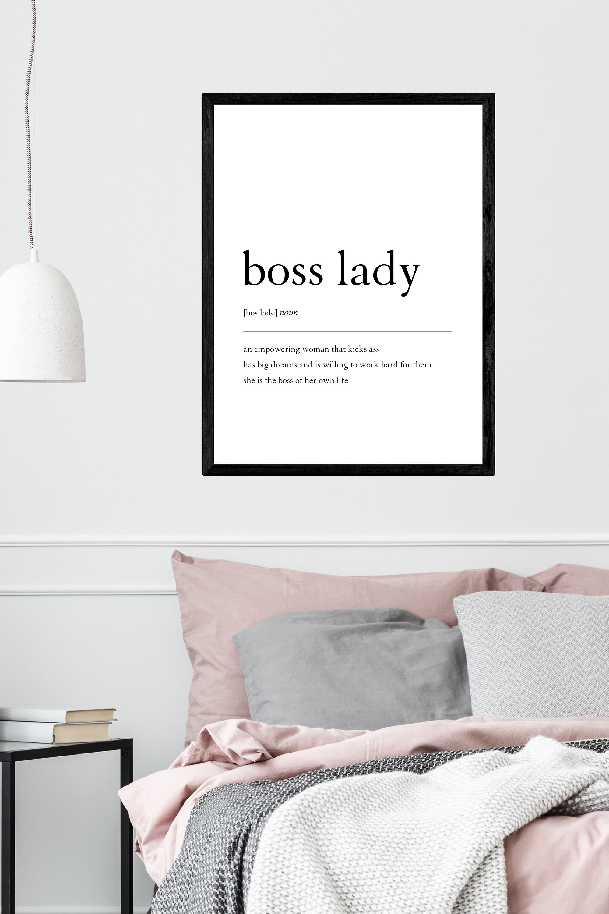 Boss Lady Printable Wall Art Boss Lady Definition Boss Babe | Etsy