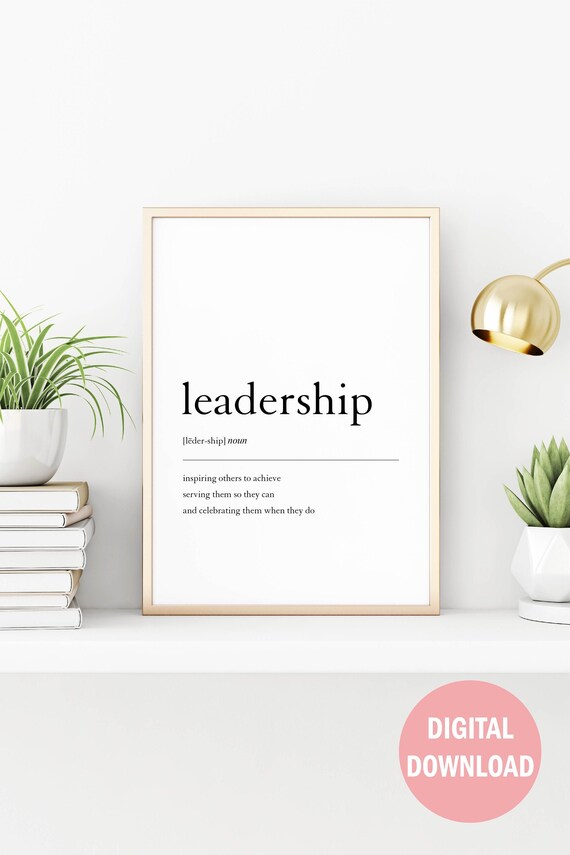 Boss Definition Printable Wall Art, Leadership Gift, Girl Boss Gift, Leadership Poster, Entrepreneur Gift, Boss Lady Office Wall Decor