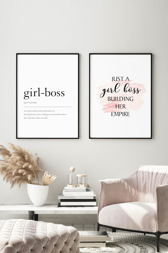 Girl Boss Definition Printable Wall Art Perfume Bottle Print