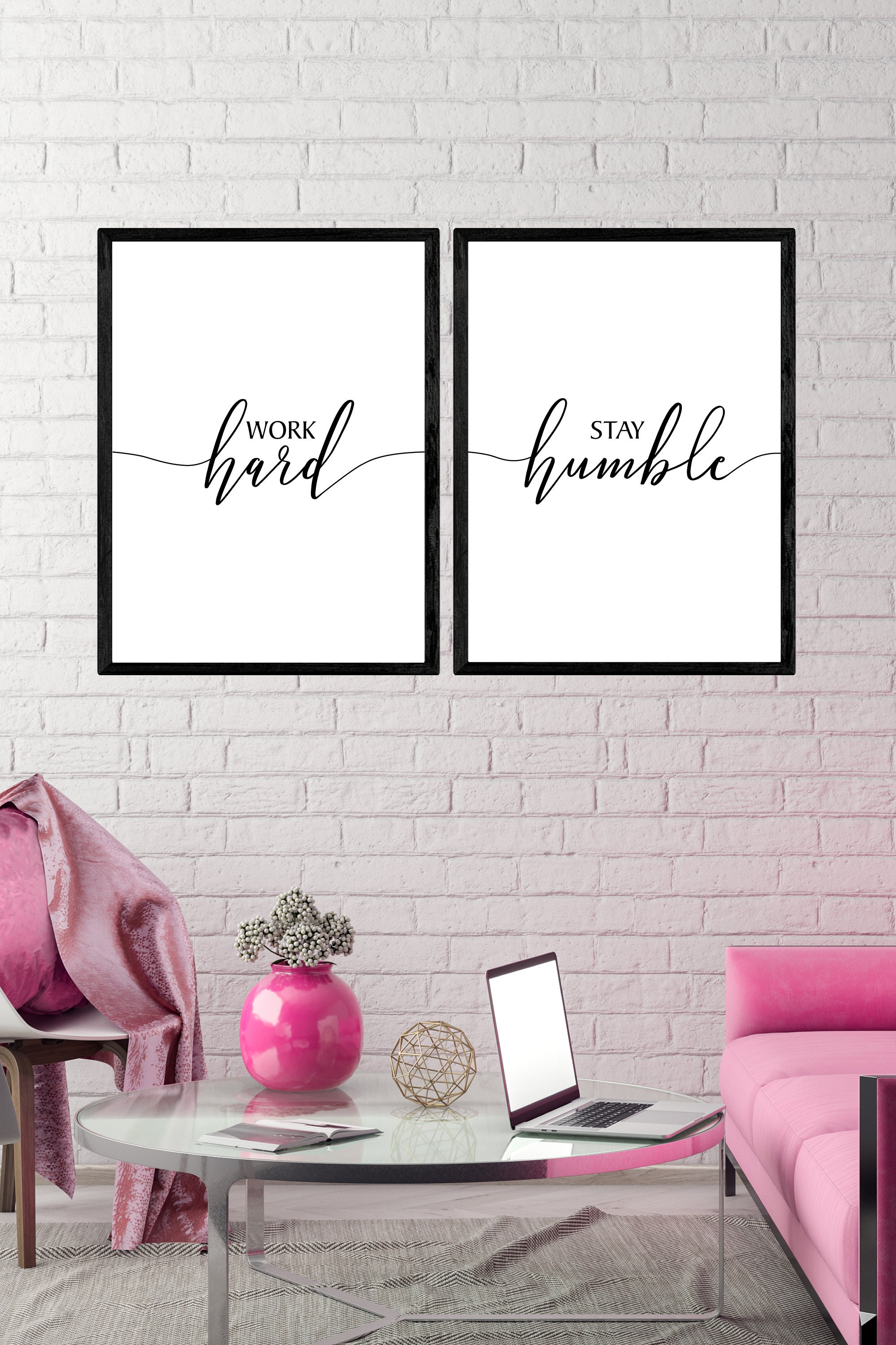 SEATUNE Inspirational Wall Decals For Women - Motivational Quotes, Office & Bedroom Decor, 16x16 Inch