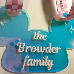 Personalized Disney Stroller Sign | Custom Name Stroller Tag | Disney Trip Stroller Accessory | Disney Vacation Essentials | Mickey Tag image 6