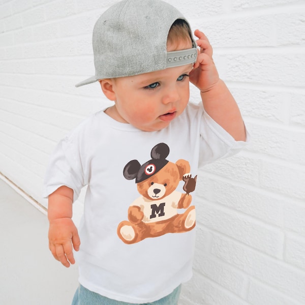 Disney Teddy Bella canvas parkshirt - Mickey and Friends Bear - Magic Kingdom Mouse Ice Cream - Mickey Ears Club - Disney schattig kinderen