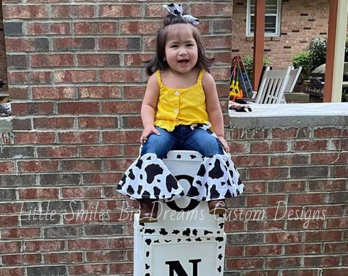Cow Print Bell Bottom Jeanscustom Baby Girl Jeans cow Print Jeanscow