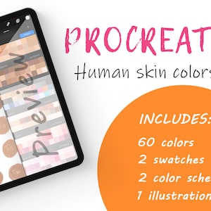 Procreate Color Palette - Skin tones