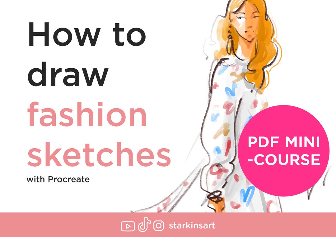 How to Draw Fashion Sketches From the Photo, Stepbystep a PDF Minicourse, Drawing Tutorial
