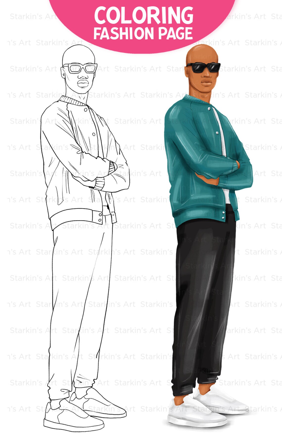 Coloring Book Black Men Coloring Pages Black Male Black Man - Etsy