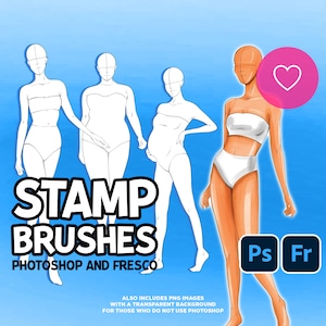 Photoshop Stamp Brushes - Female Body