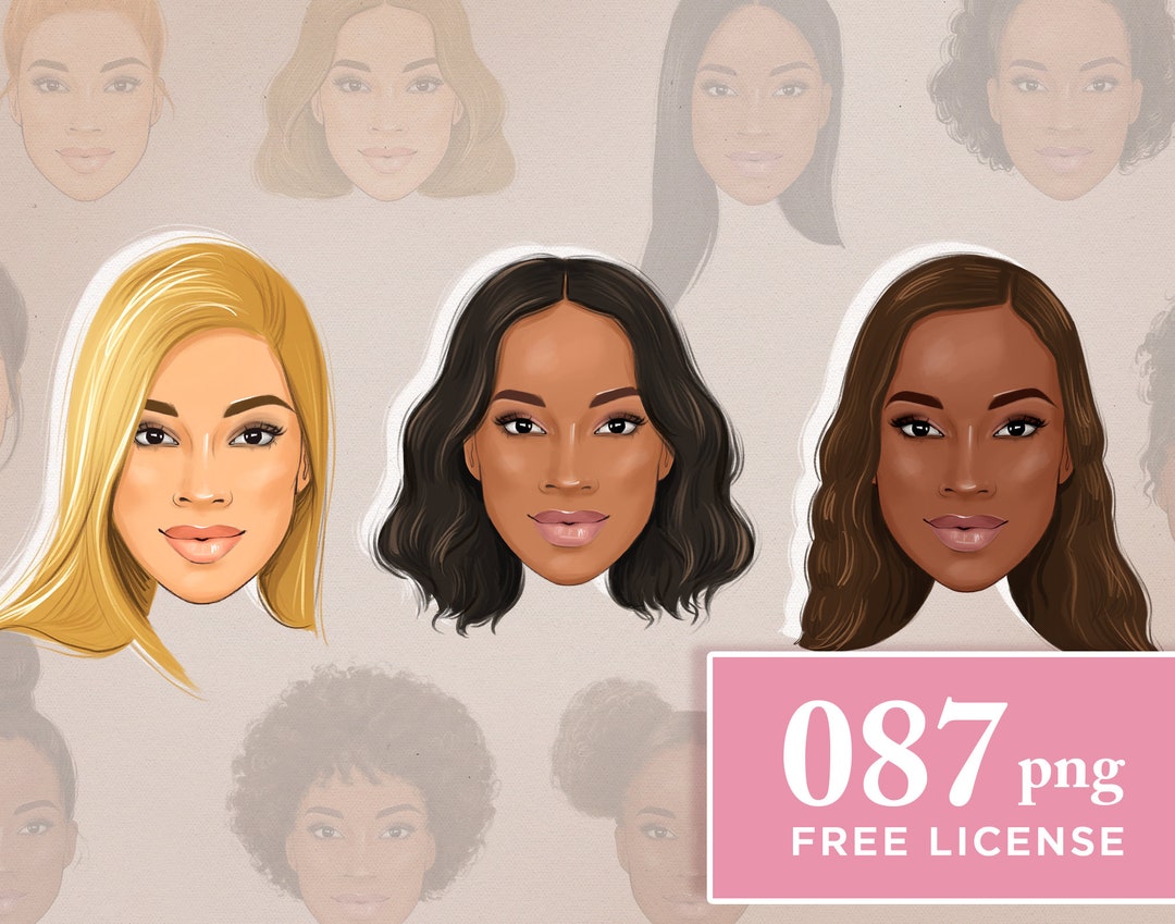Hairstyles Clipart, Planner Girl Clipart, Fashion Clipart Commercial ...