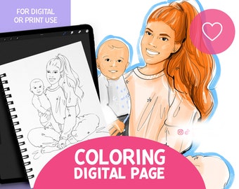 MATERNITY COLORING PAGE #coloring book pdf, coloring book adults, digital coloring book, downloadable coloring page, fashion coloring book