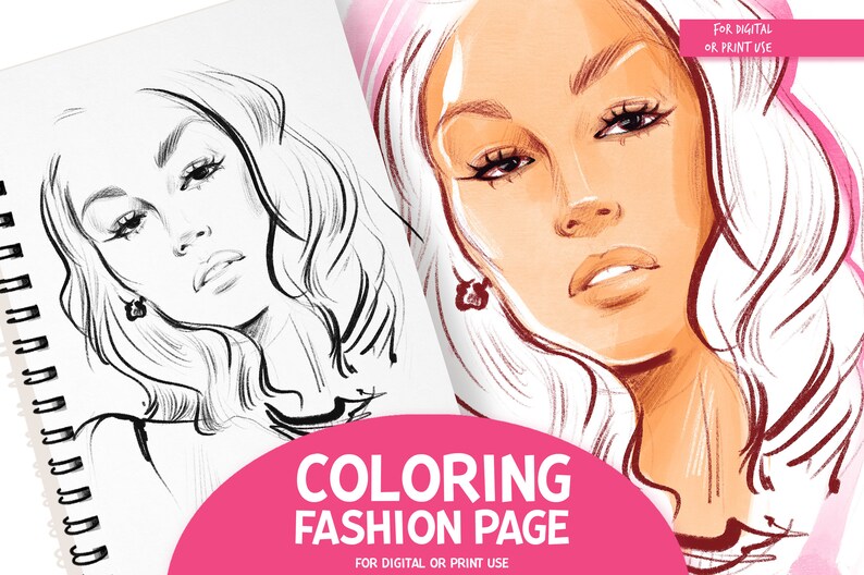 Procreate Coloring Page Coloring Pages Coloring Book Adult Etsy