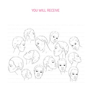 BIG BUNDLE COLORING #digital Coloring Book, Procreate Coloring, Fashion