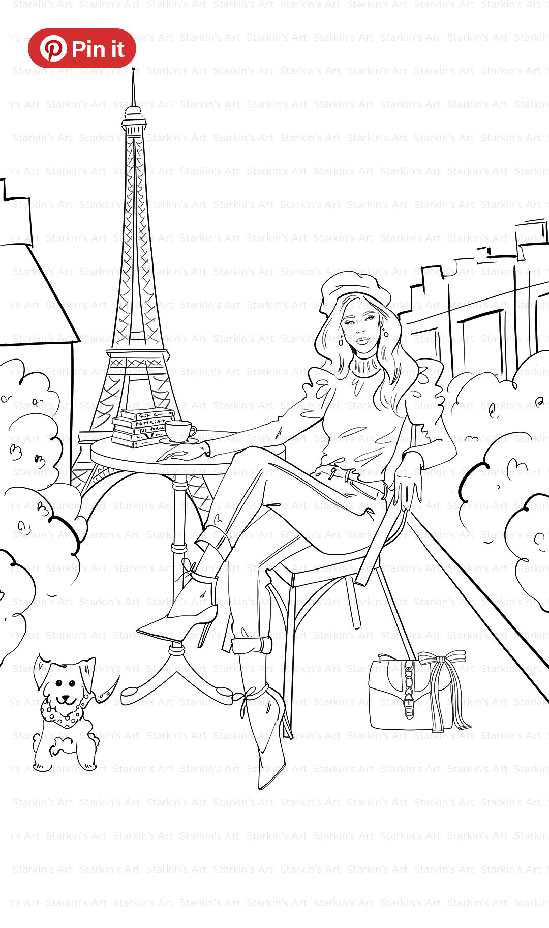 barbie paris coloring pages