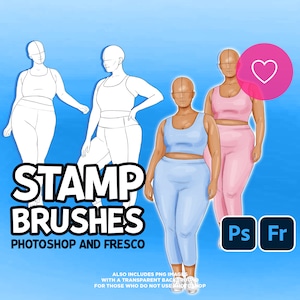 Photoshop Stamp Brushes - Curvy Body Shapes