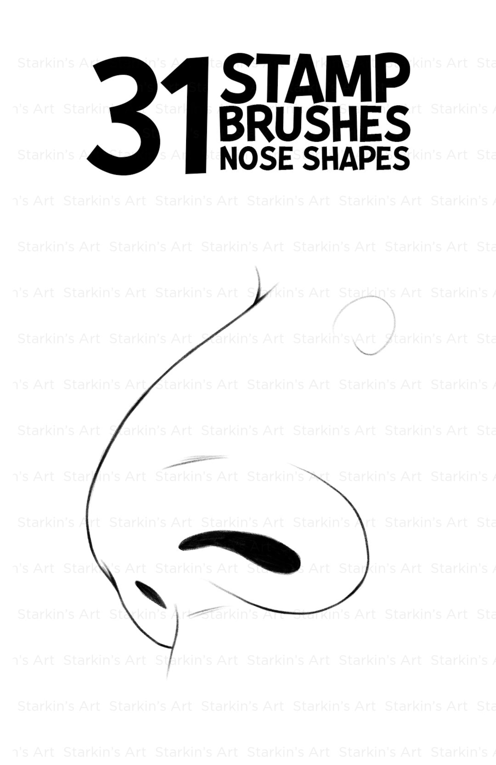 Nose Templates PNG Nose Stamps Nose Shapes Templates Etsy